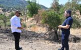 Manisa Büyükşehir’in yangın tankeri köyü alevlerde...